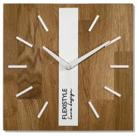 Drevené nástenné hodiny Dub Classic 30cm Flexistyle z250a